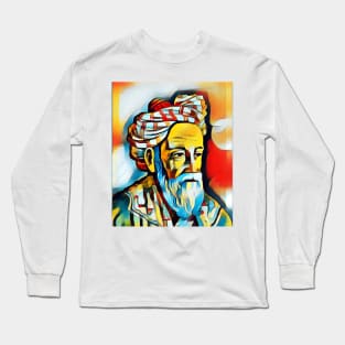 Omar Khayyam Abstract Portrait | Omar Khayyam Artwork 3 Long Sleeve T-Shirt